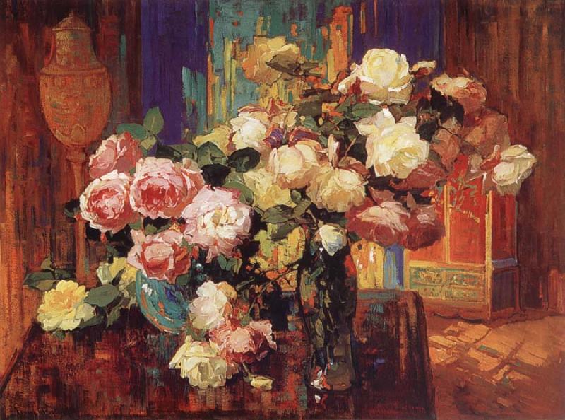 Franz Bischoff Roses n-d oil painting picture